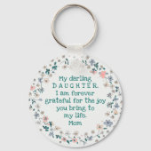 文字カスタムフラワーリースフローラドーターラブ キーホルダー (裏面)