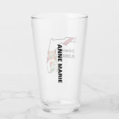 文字カスタムフロリダ州旗とフラワーオレンジの花 タンブラーグラス (裏面)