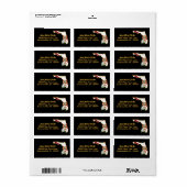 文字カスタムフロリダ州旗とフラワーオレンジの花 ラベル (フルシート)