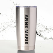 文字カスタムフロリダ州旗とフラワーオレンジの花 保温保冷タンブラー