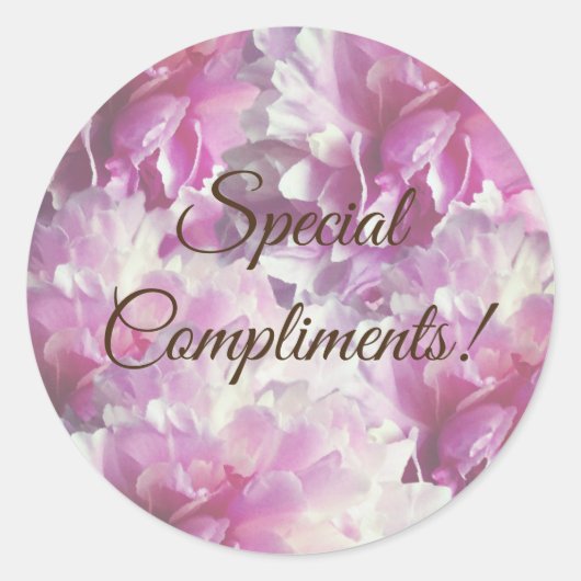 文字カスタムフローラアートステッカー ラウンドシール (正面)