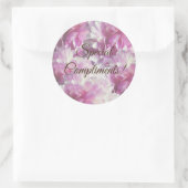 文字カスタムフローラアートステッカー ラウンドシール (バッグ)