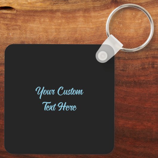 文字カスタムフローラタイルパターンセフェイクラミック キーホルダー (裏面)