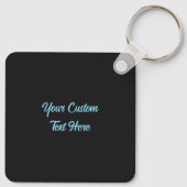 文字カスタムフローラタイルパターンセフェイクラミック キーホルダー (裏面)