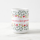 文字カスタムフローラ母の日 – 母に最高のは コーヒーマグカップ (中央)