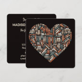 文字カスタムブッククラブ 招待状 (正面/裏面)