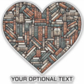 文字カスタムブックラバーズ シール (正面)