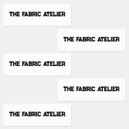 文字カスタムブラックオンホワイトファブリックの衣類ラベル ラベル