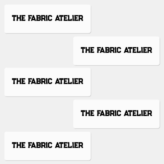 文字カスタムブラックオンホワイトファブリックの衣類ラベル ラベル (グループ)