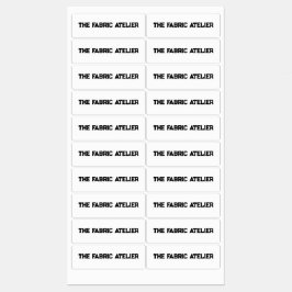 文字カスタムブラックオンホワイトファブリックの衣類ラベル ラベル