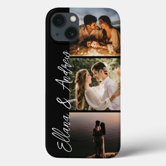 文字カスタムブラック3枚フォト Case-Mate iPhoneケース (裏面)