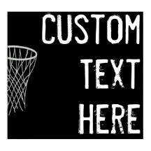 文字カスタムブラック&ホワイトバスケットボールプレーヤースポーツ