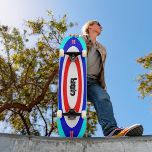 文字カスタムブリティッシュカラーオバルススケートボード スケートボード