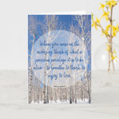 文字カスタムブルースカイ雪の写真の高くそびえる《植物》アスペン カード (黄色い花)