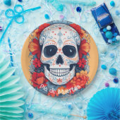 文字カスタムブルー&レッドディーアデムエルトス ペーパープレート (パーティー)