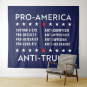 文字カスタムプロアメリカアンチトランプ タペストリー (インサイチュ(横))