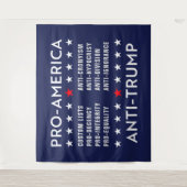 文字カスタムプロアメリカアンチトランプ タペストリー (正面)