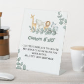 文字カスタムベイビーシャワーワイルドワンペデスタル 台座サイン (インサイチュ)