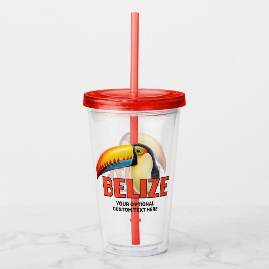 文字カスタムベリーズトゥーカン アクリルタンブラー (正面)