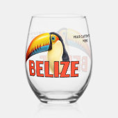 文字カスタムベリーズトゥーカン ステムなしワイングラス (裏面)