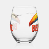 文字カスタムベリーズトゥーカン ステムなしワイングラス (左)