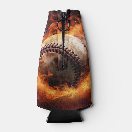 文字カスタムベースボールオンファイア ボトルクーラー (裏面)