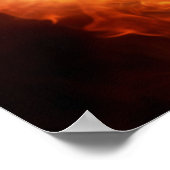 文字カスタムベースボールオンファイア ポスター (角)