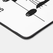 文字カスタムペットイラストレーション デスクマット (コーナー)