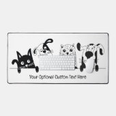文字カスタムペットイラストレーション デスクマット (キーボード&マウス)