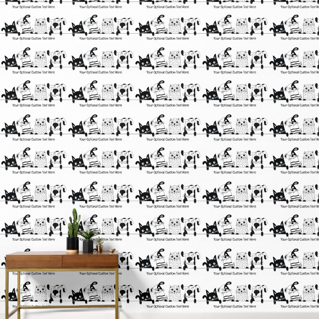 文字カスタムペットイラストレーション 壁紙 (廊下)