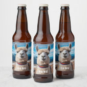 文字カスタムペルーラマ ビールラベル (ボトル)