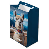 文字カスタムペルーラマ ミディアムペーパーバッグ (正面アングル)