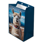 文字カスタムペルーラマ ミディアムペーパーバッグ (裏面アングル)