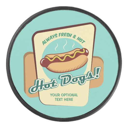 文字カスタムホットドッグ アイスホッケーパック (正面)