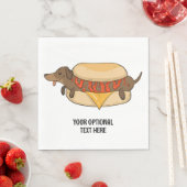 文字カスタムホットドッグ スタンダードランチョンナプキン (インサイチュ)