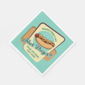 文字カスタムホットドッグ スタンダードランチョンナプキン (角)