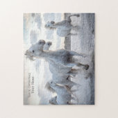 文字カスタムホワイトホース ジグソーパズル (縦)