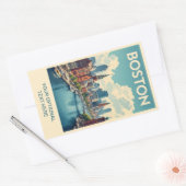 文字カスタムボストンマサチューセッツ 長方形シール (封筒)