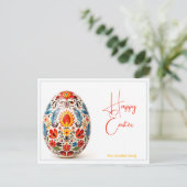 文字カスタムポーランドフォーカルエンチャントイースター ポストカード (スタンド正面)