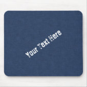 文字カスタムマウスパッド – Blue Jeansファブリックデザイン マウスパッド (正面)