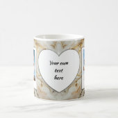 文字カスタムマグ – クリーム&金ゴールド大理石 コーヒーマグカップ (中央)