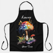 文字カスタムマッシュルームラバーエプロン エプロン (正面)