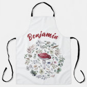 文字カスタムマッシュルームラバーエプロン エプロン (正面)