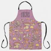 文字カスタムマッシュルームラバーエプロン エプロン (正面)