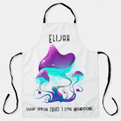 文字カスタムマッシュルームラバーエプロン エプロン (正面)