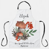 文字カスタムマッシュルームラバーエプロン エプロン (正面)