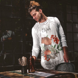 文字カスタムマッシュルームラバーエプロン エプロン