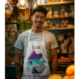 文字カスタムマッシュルームラバーエプロン エプロン