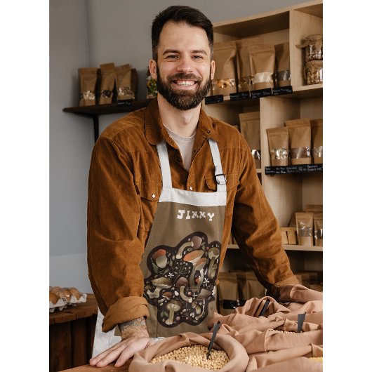 文字カスタムマッシュルームラバーエプロン エプロン