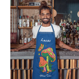 文字カスタムマッシュルームラバーエプロン エプロン